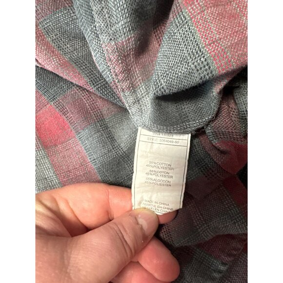 DC Shoes Plaid Button Up Long Sleeve Cotton Blend Casual Shirt Men's Size M - Picture 8 of 9